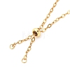 Adjustable 304 Stainless Steel Textured Cable Chains Slider Necklaces Making AJEW-JB01395-4