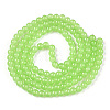 Baking Painted Imitation Jade Glass Round Bead Strands DGLA-Q021-6mm-09-2