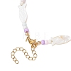 Summer Beach Natural White Shell and Glass Seed Beaded Necklaces NJEW-JN05855-02-5