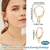 4Pairs Brass Micro Pave Clear Cubic Zirconia Leverback Earring Findings KK-BBC0021-97G-2