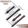 2 Sets 2 Colors Leather Textured Watch Bands AJEW-FG0003-83-2