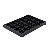 Stackable Wood Display Trays Covered By Black Leatherette X-PCT107-4