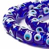 Handmade Evil Eye Lampwork Beads Strands LAMP-F024-01B-01-4