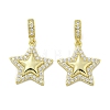 Rack Plating Brass Micro Pave Cubic Zirconia Pendants KK-E114-04G-05-1