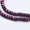 Electroplate Non-Magnetic Synthetic Hematite Beads Strands G-F562-S06-3