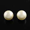 ABS Plastic Imitation Pearl Round Beads X-SACR-Q105-24B-1