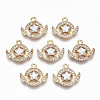 Brass Micro Pave Cubic Zirconia Pendants KK-S359-031-RS-1