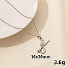 304 Stainless Steel Fox Pendant Necklaces VH1834-11-1