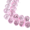 Baking Paint Transparent Glass Beads Strands GL-N005-02A-D01-4