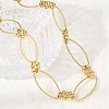 Brass Horse Eye Link Chain Necklaces NJEW-L013-15G-2