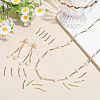 40Pcs Brass Curved Tube Beads KK-PH0015-17B-4