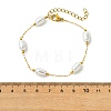 Oval ABS Plastic Pearl Beads Link Bracelets BJEW-JB14041-02-4