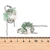 4 Pairs 4 Styles Natural Amethyst & Aquamarine & Green Aventurine & Eagle Eye Stone Chips Drop Earrings EJEW-TA00817-7