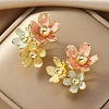 Alloy Enamel Stud Earrings UQ1707-2-1