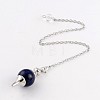 Natural Lapis Lazuli Sphere Dowsing Pendulums BJEW-E292-A03-1