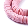 Flat Round Handmade Polymer Clay Beads CLAY-R067-8.0mm-26-3