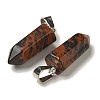 Natural Mahogany Obsidian Pendants G-Z067-07P-17-3