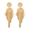 Zinc Alloy Flat Round Chandelier Earrings EJEW-Z107-03G-02-4