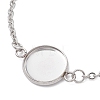 304 Stainless Steel Cable Chain Slider Bracelet Making BJEW-JB12959-02-3