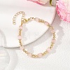 Natural Rose Quartz Round Beaded Bracelets for Women BJEW-JB12875-01-1