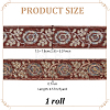 5Yards Flower Pattern Ethnic Style Embroidery Floral Polyester Ribbons OCOR-GA0003-07A-2