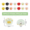 28Pcs 7 Colors Handmade Printed Porcelain Beads PORC-DC0001-03-2