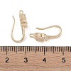 Brass Micro Pave Rectangle Cubic Zirconia Earring Hooks KK-U008-13G-3