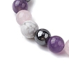 Natural & Synthetic Mixed Gemstone Beads Thread Stretch Bracelets for Women BJEW-JB11250-3