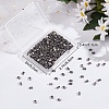 400Pcs 2-Hole Glass Seed Beads SEED-CN0001-08-7