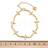 304 Stainless Steel Cross Link Chain Bracelets BJEW-D359-13B-G-3