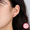 925 Sterling Silver Micro Pave Cubic Zirconia Hoop Earrings for Women HC3863-1-2