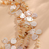 Ocean Natural Shell Chip Beaded Multi Layered Necklaces with Alloy End Chains for Women WGD1A0B-01-3