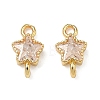 Brass Pave Cubic Zirconia Star Connector Charms LS-KK-P348-08G-03-1