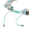 2Pcs Natural Flower Amazonite Chip Braided Bead Bracelets BJEW-JB11541-04-5