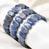 Natural Blue Aventurine Beaded Stretch Bracelets for Women Men BJEW-D461-02A-1