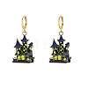 Halloween Alloy Enamel Hoop Earrings FS-WG6BEC1-05-1