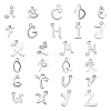 26Pcs 26 Letters 304 Stainless Steel Pendants STAS-SZ0001-65-1