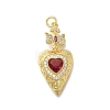 Brass Rhinestone Pendants KK-V002-04G-1