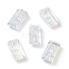 Embossed Glass Rhinestone Pendants GLAA-J101-07A-001AB-1