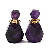 Natural Amethyst Perfume Bottle Pendants G-B149-02G-02-1