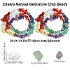 Beebeecraft 2 Strands Chakra Natural Mixed Gemstone Chip Beads Strands G-BBC0001-44-2