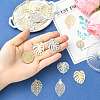 20Pcs 5 Styles Rack Plating Brass Filigree Pendants KKC-FS0001-05KCG-4