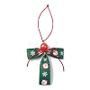 Christmas Polyester Grosgrain Cross Pendant Decorations HJEW-JM02609-02-1