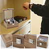 2-Slot Wooden Watch Display Cases with Glass Window Lid and Velvet Pillow Inside CON-WH0043-306A-3