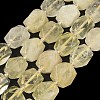 Heated Natural Lemon Quartz Beads Strands GG-CBAF8A8-A12-01-2