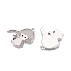 Halloween Theme Rack Plating Luminous Alloy Enamel Pendants ENAM-N056-237P-4