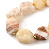 Raw Rough Natural Yellow Jade Beads Strands G-Z087-B22-4