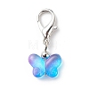 Transparent Spray Painted Glass Butterfly Pendant Decorations GL-CJ311E-P-2