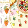 5Pcs Handmade Lampwork Pendants PALLOY-YW00108-05A-3