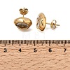 6 Pairs 304 Stainless Steel Pave Cubic Zirconia Stud Earrings SA-CBADCF0-04G-04-5